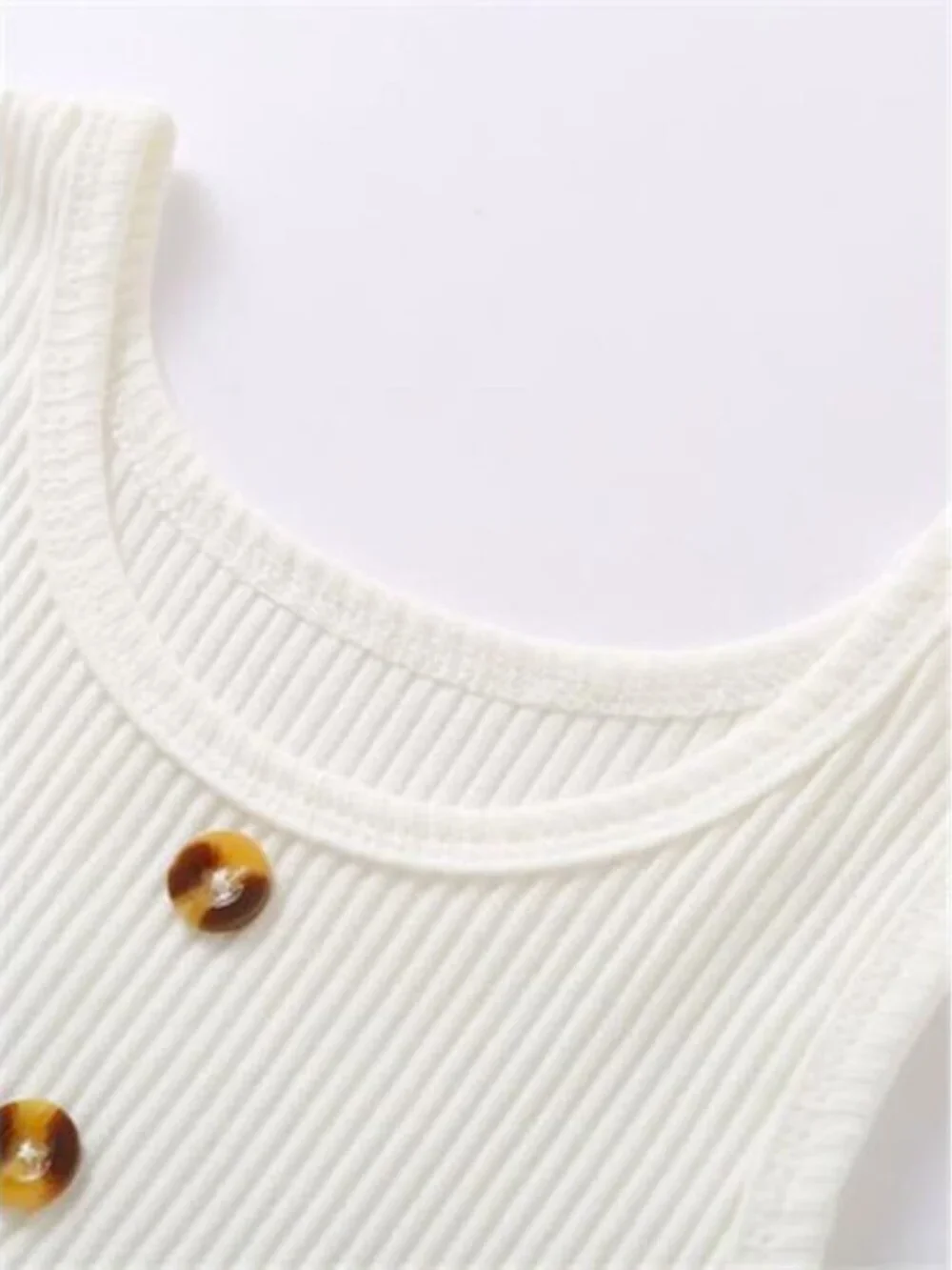 Children's Ribbed Tank Top and Flare Jeans Set